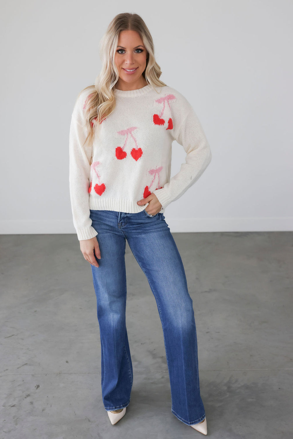 Cherry Knit Sweater