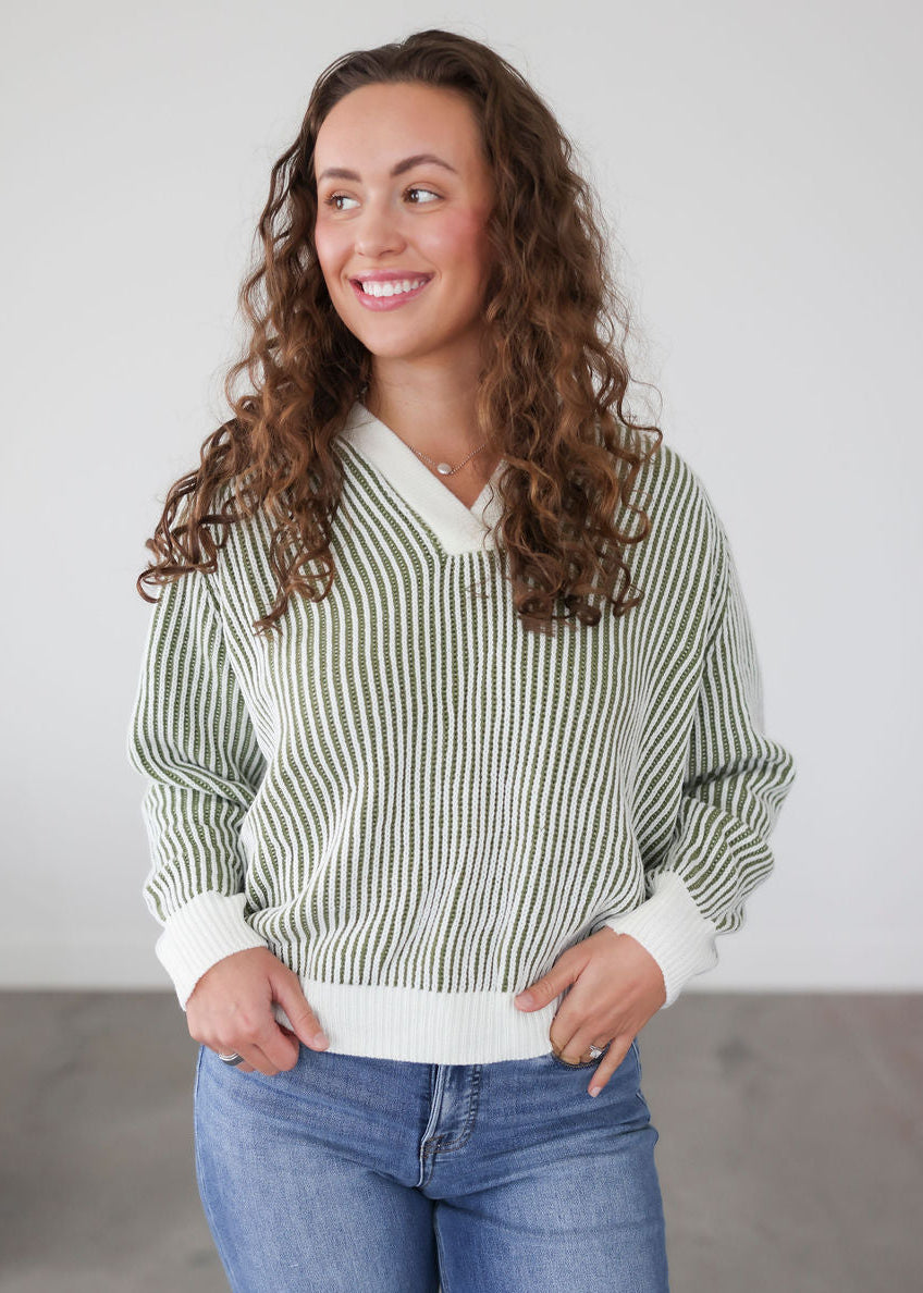 Kelsie Striped Hoodie