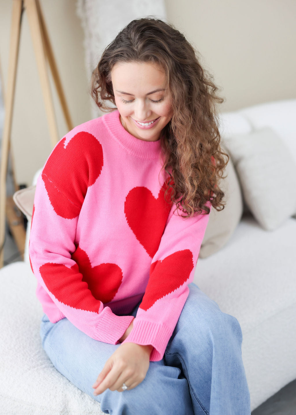 Amada Heart Knit Sweater