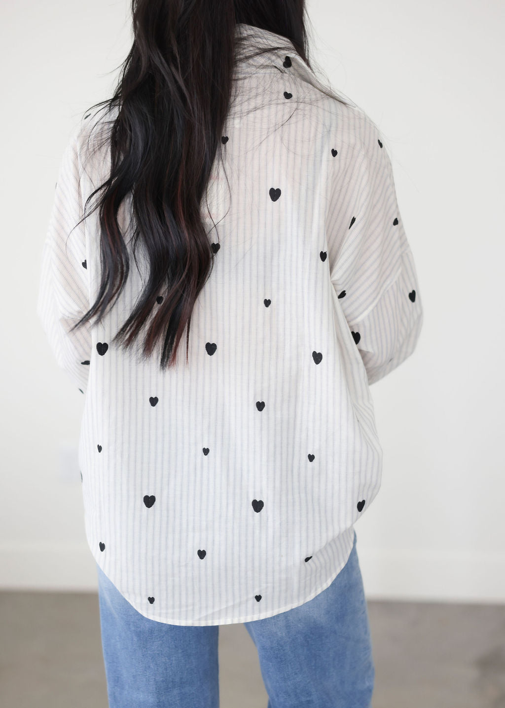 Heart Oversized Button Down