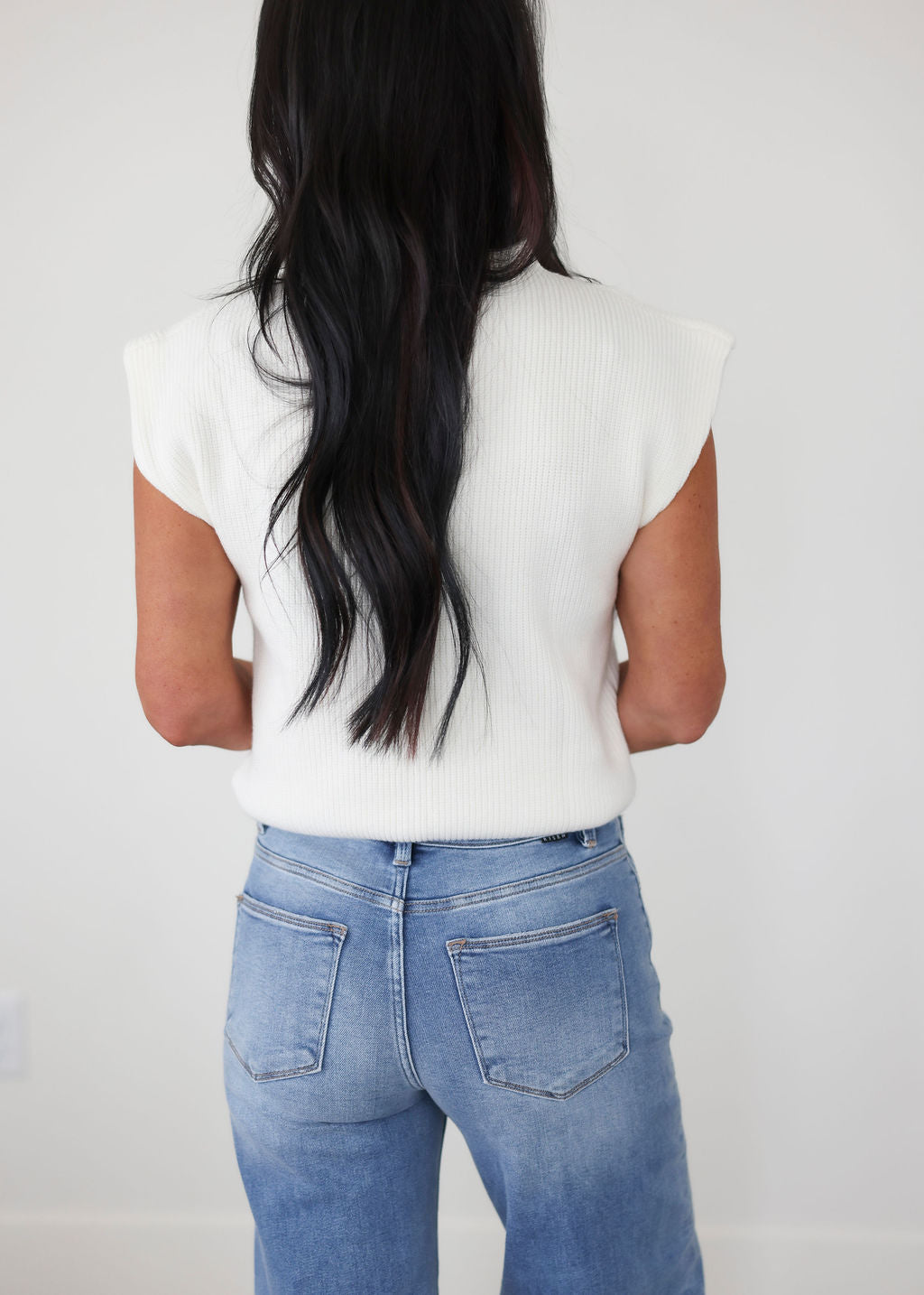 Cher Mock Neck Ribbed Top