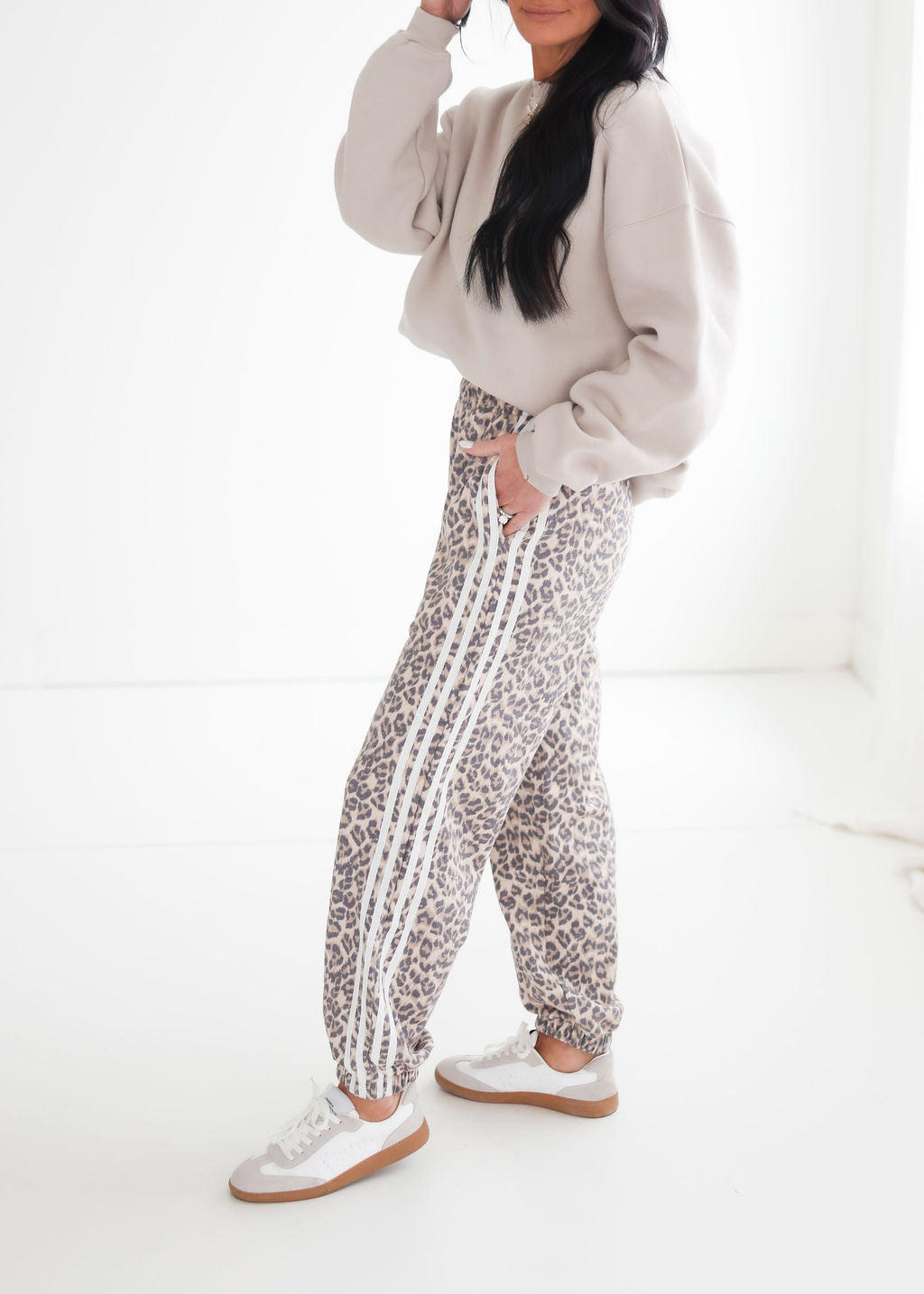 Stevie Leopard Track Pants