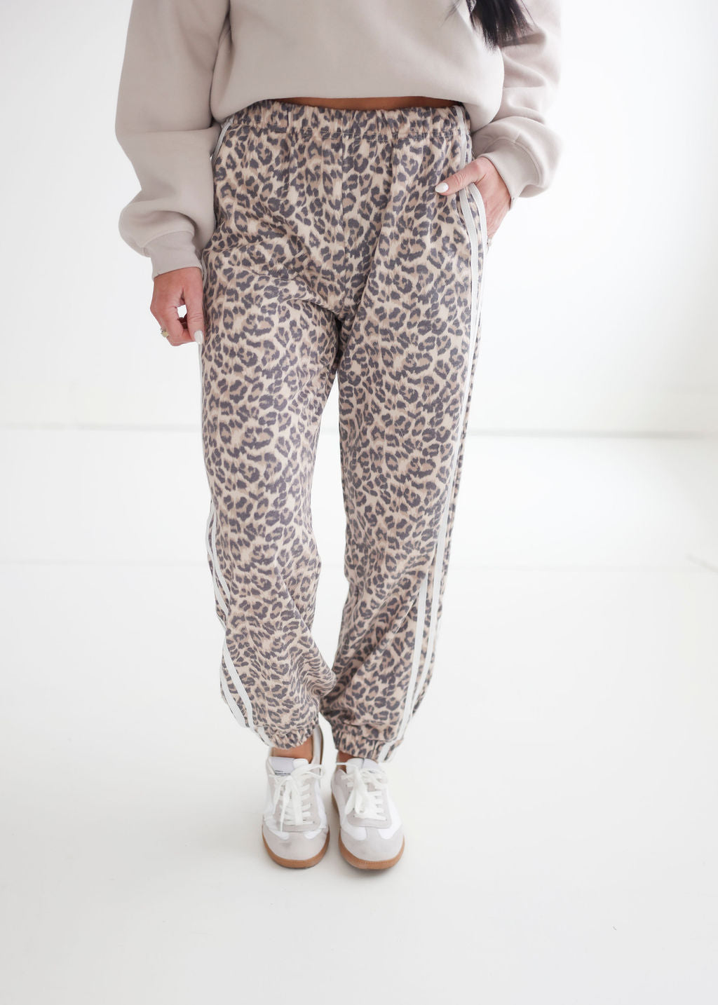 image of Stevie Leopard Track Pants