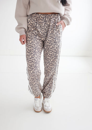 Stevie Leopard Track Pants