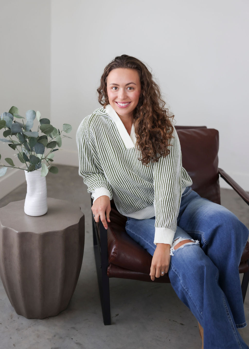 Kelsie Striped Hoodie