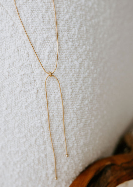 Snake Chain Lariat Necklace