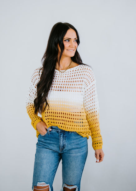 Lauryn Ombre Crochet Sweater