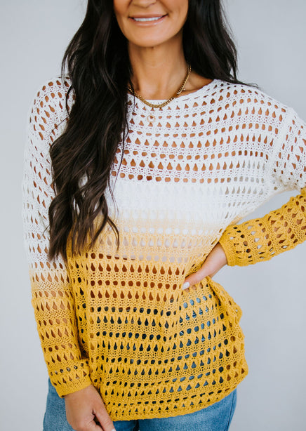 Lauryn Ombre Crochet Sweater
