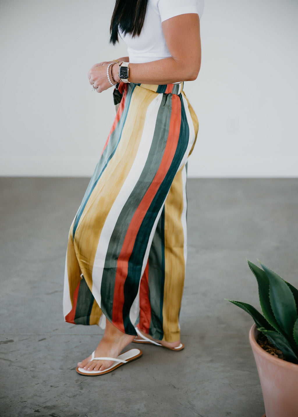 Milo Striped Wrap Pants