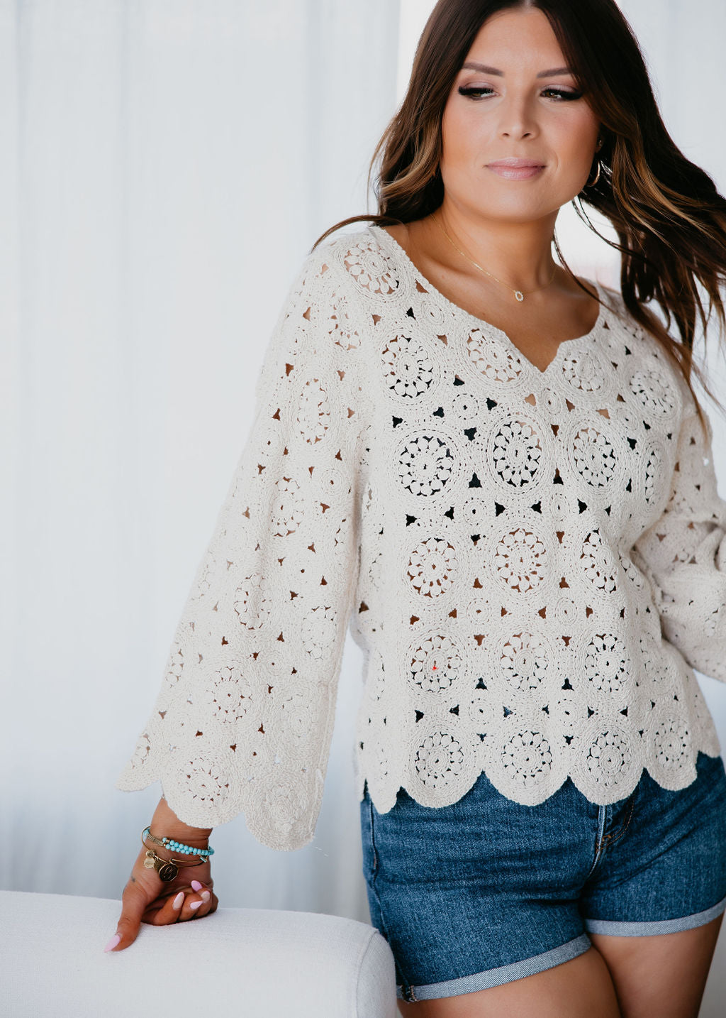 Van Crochet Sweater Top