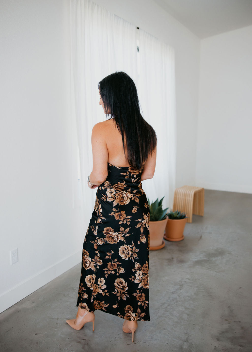 Evin Halter Floral Dress