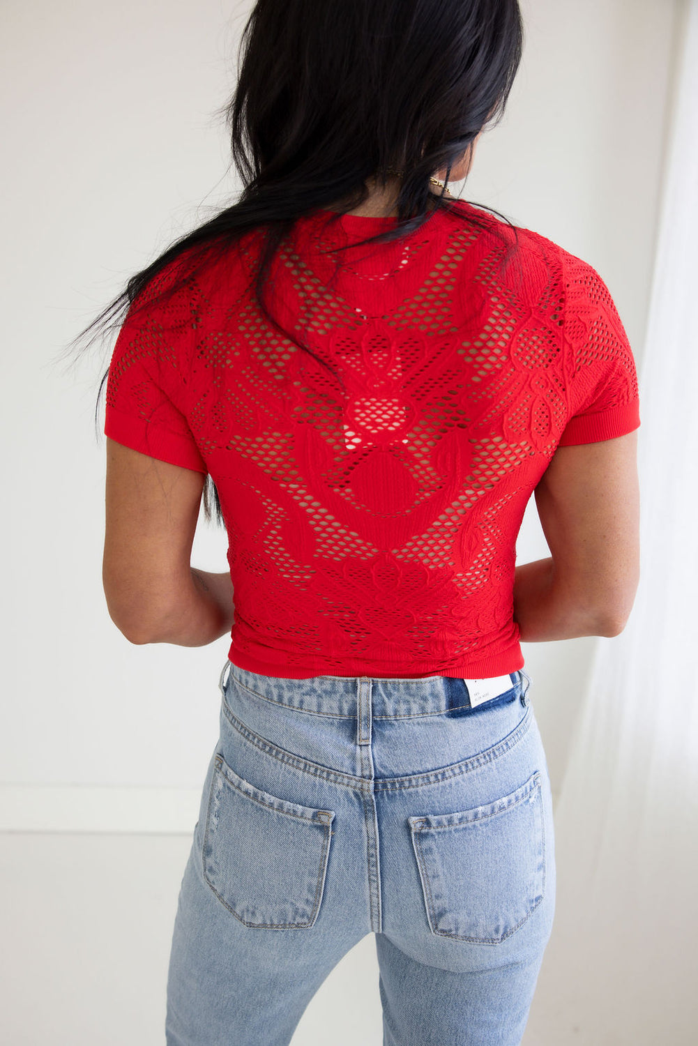 Salley Floral Perforated Top