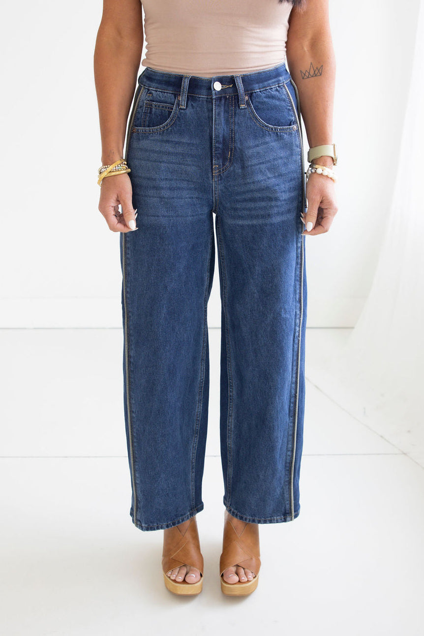 image of Beckham Saige Barrel Jean