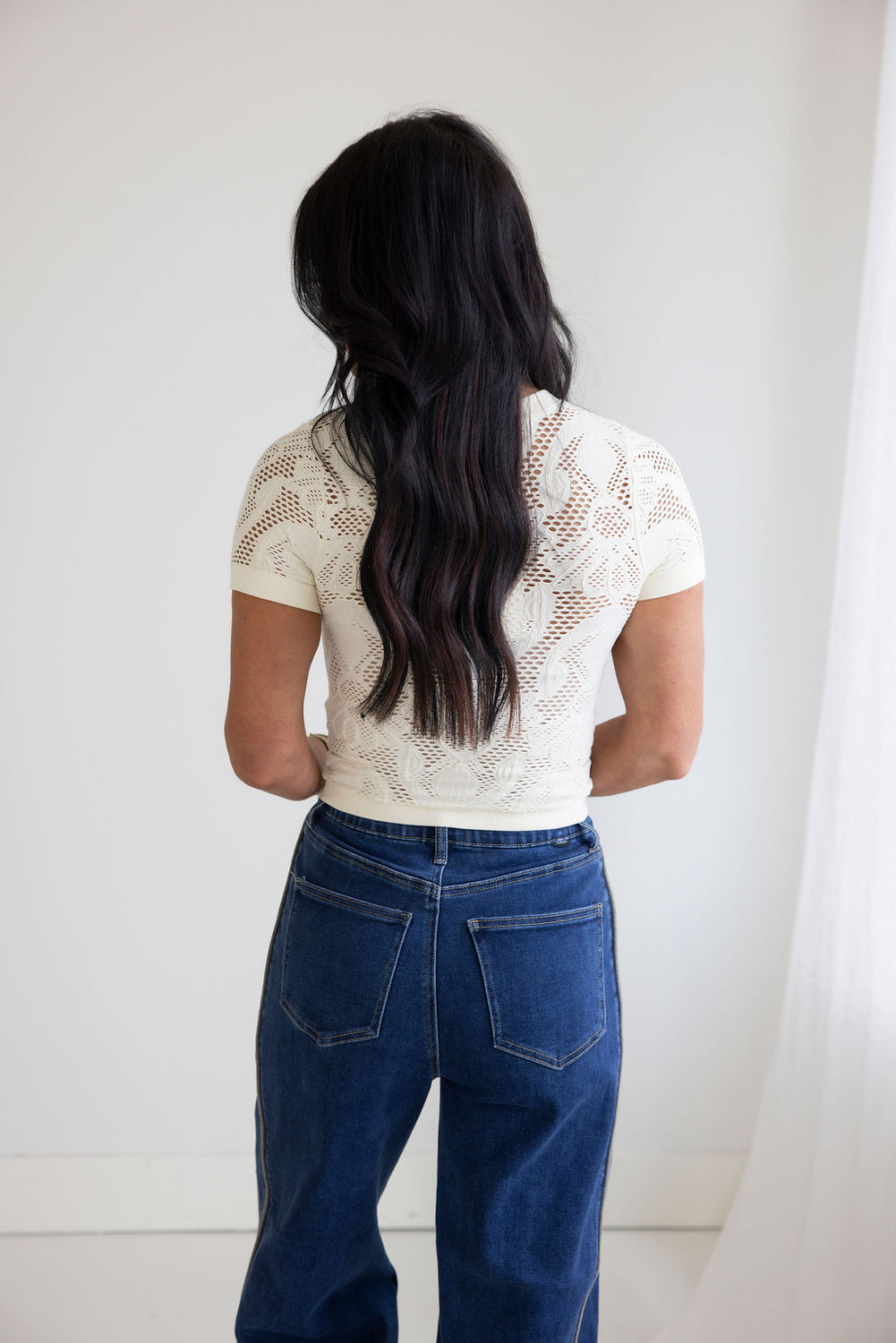Salley Floral Perforated Top