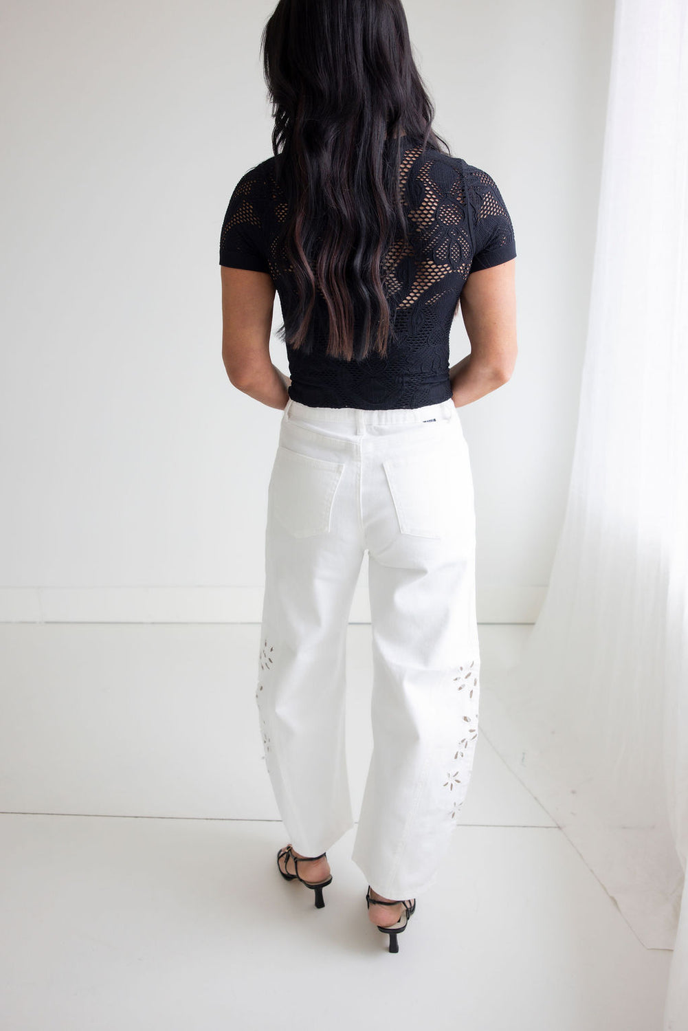 Salley Floral Perforated Top