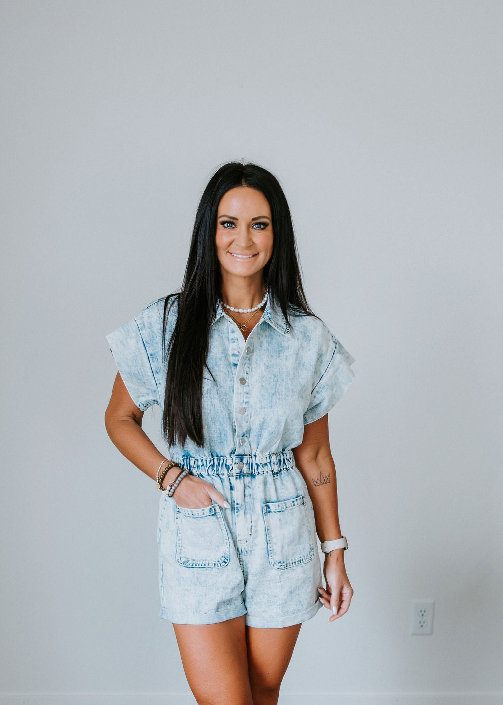 Beau Denim Romper