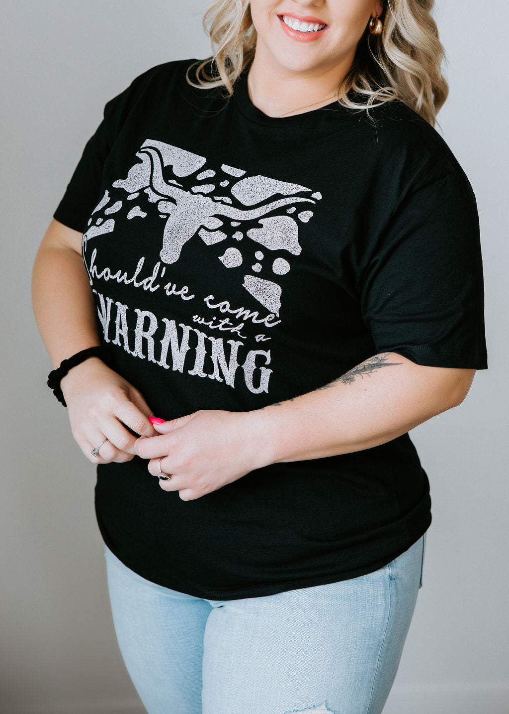 Curvy Warning Graphic Tee