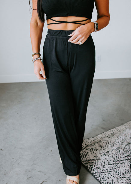 Andes Ribbed Wide Leg Pant