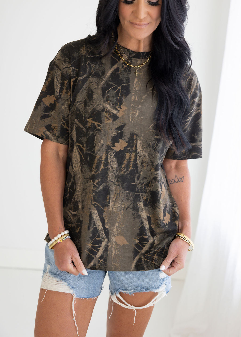 Camo Crew T-Shirt by Lily & Lottie