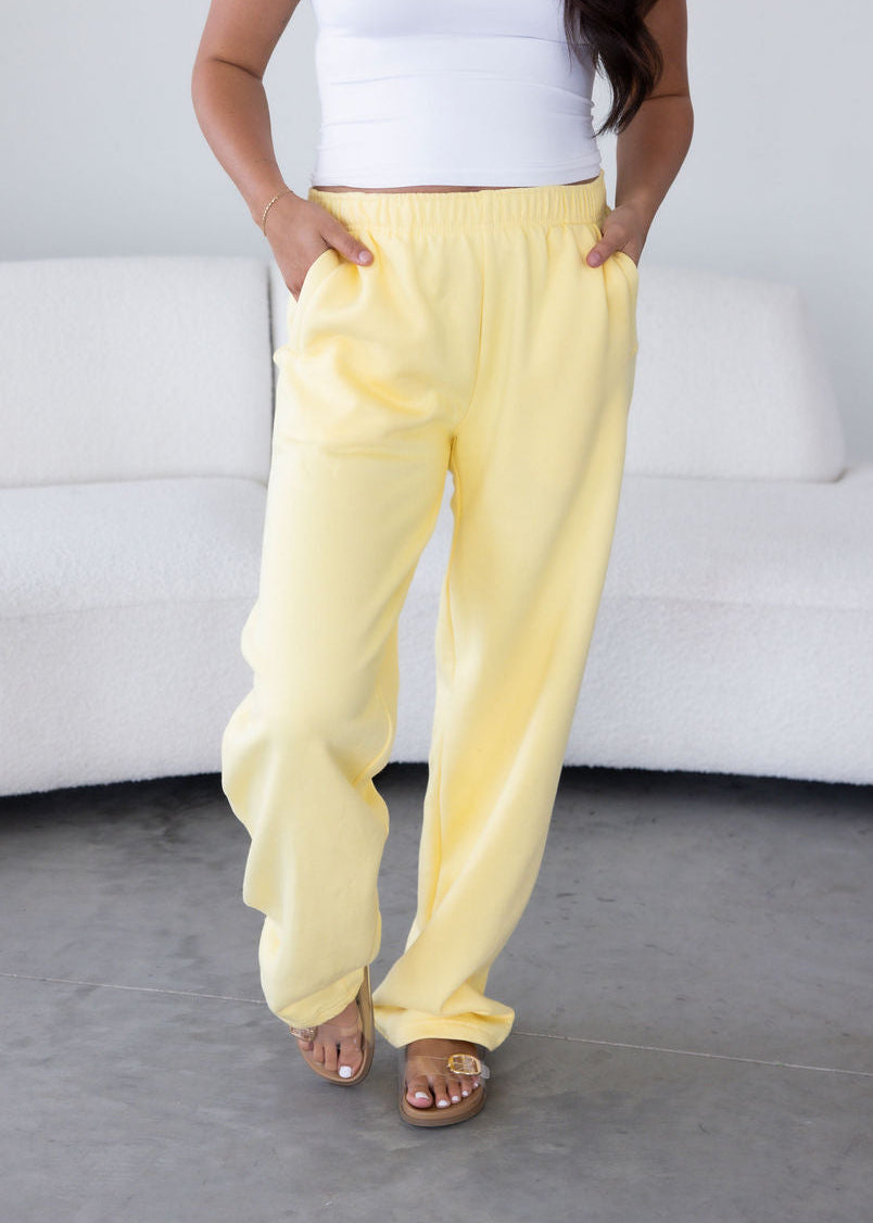 Throw on Wide Leg Sweatpants by Lily & Lottie
