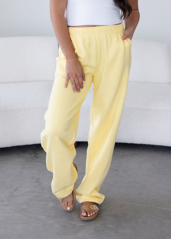 Throw on Wide Leg Sweatpants by Lily & Lottie