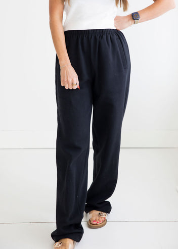 Throw on Wide Leg Sweatpants by Lily & Lottie