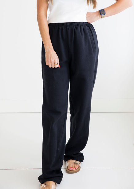 Throw on Wide Leg Sweatpants by Lily & Lottie product view