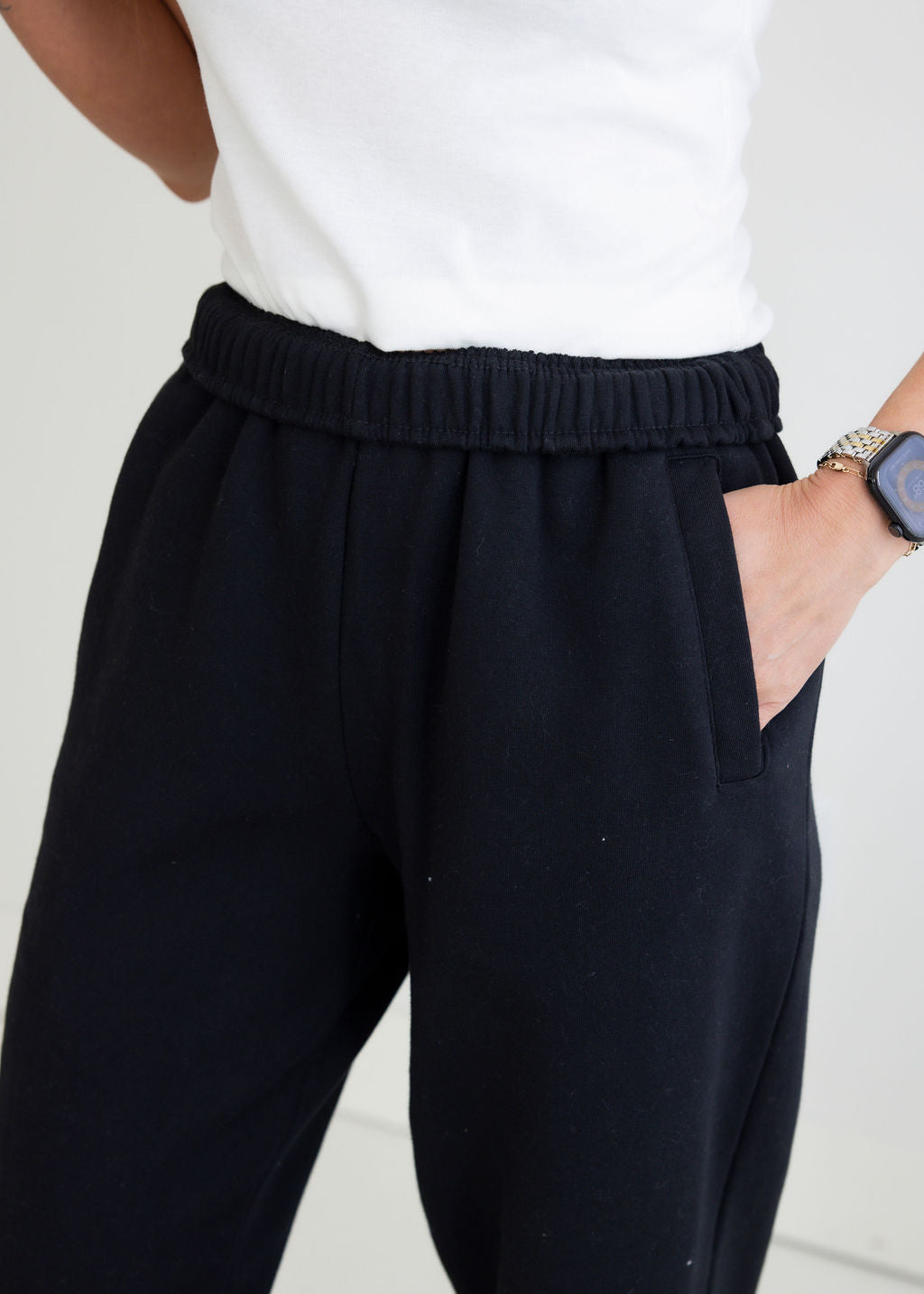 Throw on Wide Leg Sweatpants by Lily & Lottie