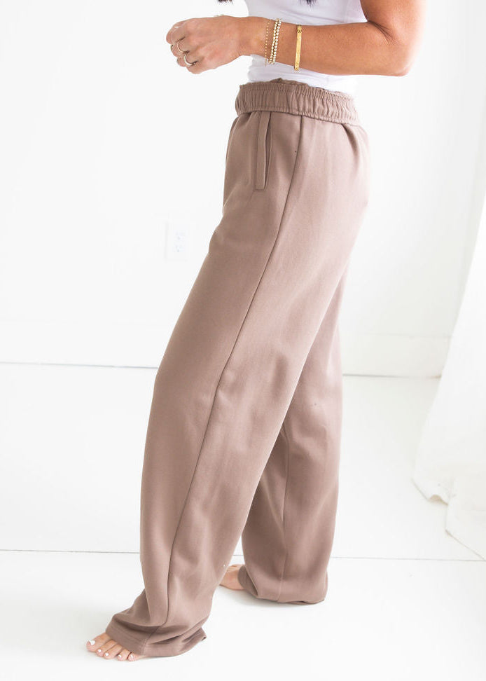 Throw on Wide Leg Sweatpants by Lily & Lottie