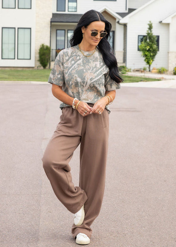 Throw on Wide Leg Sweatpants by Lily & Lottie