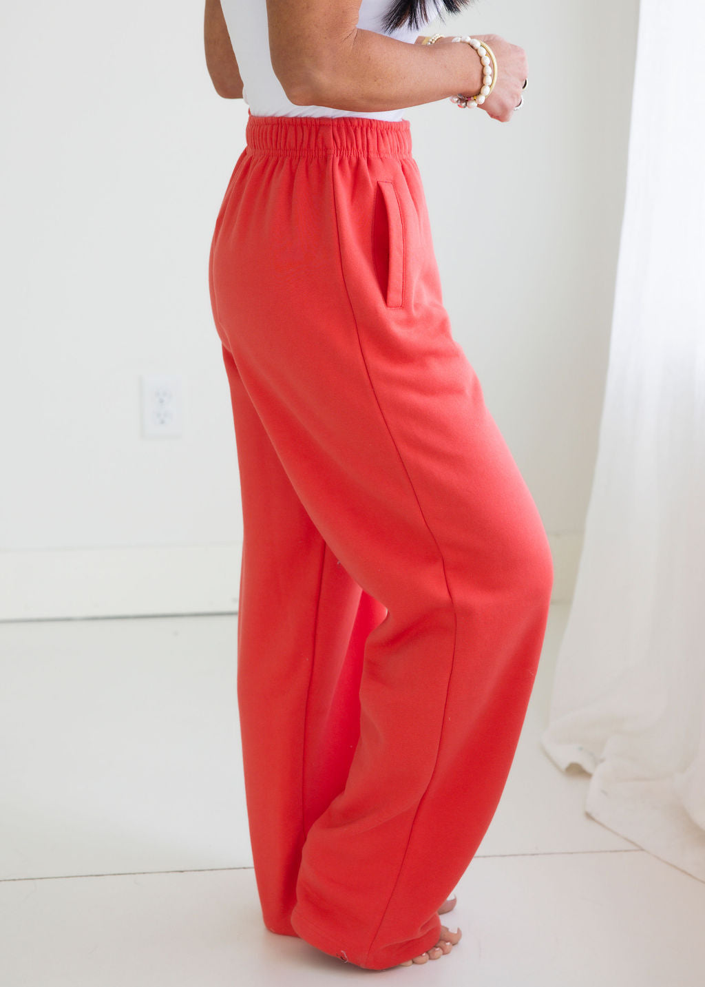 Throw on Wide Leg Sweatpants by Lily & Lottie