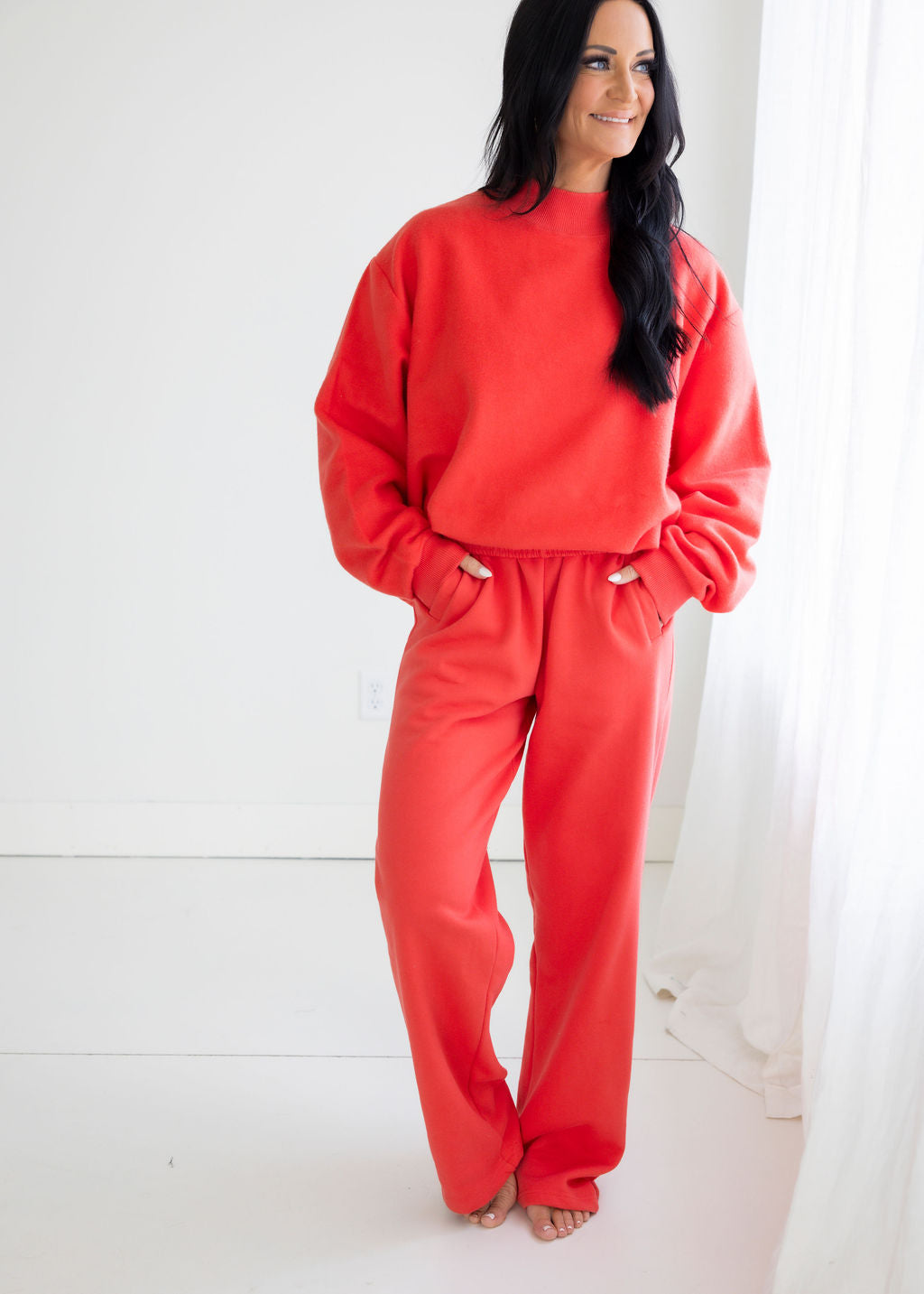 Throw on Wide Leg Sweatpants by Lily & Lottie
