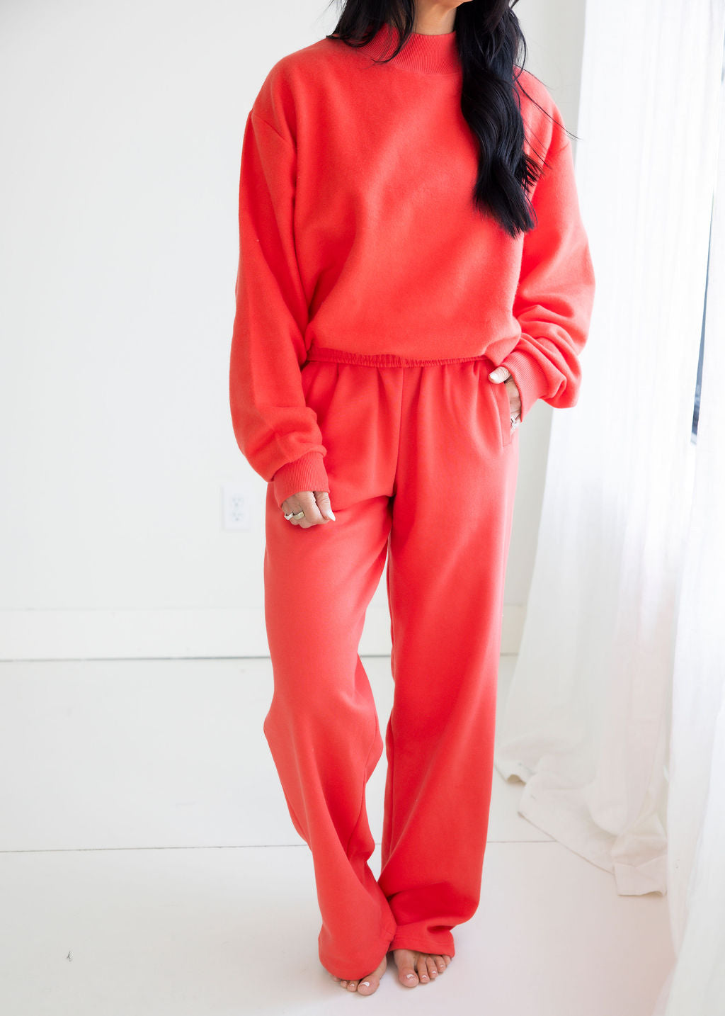 Throw on Wide Leg Sweatpants by Lily & Lottie