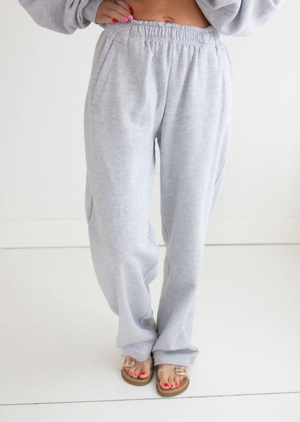 Throw on Wide Leg Sweatpants by Lily & Lottie product view