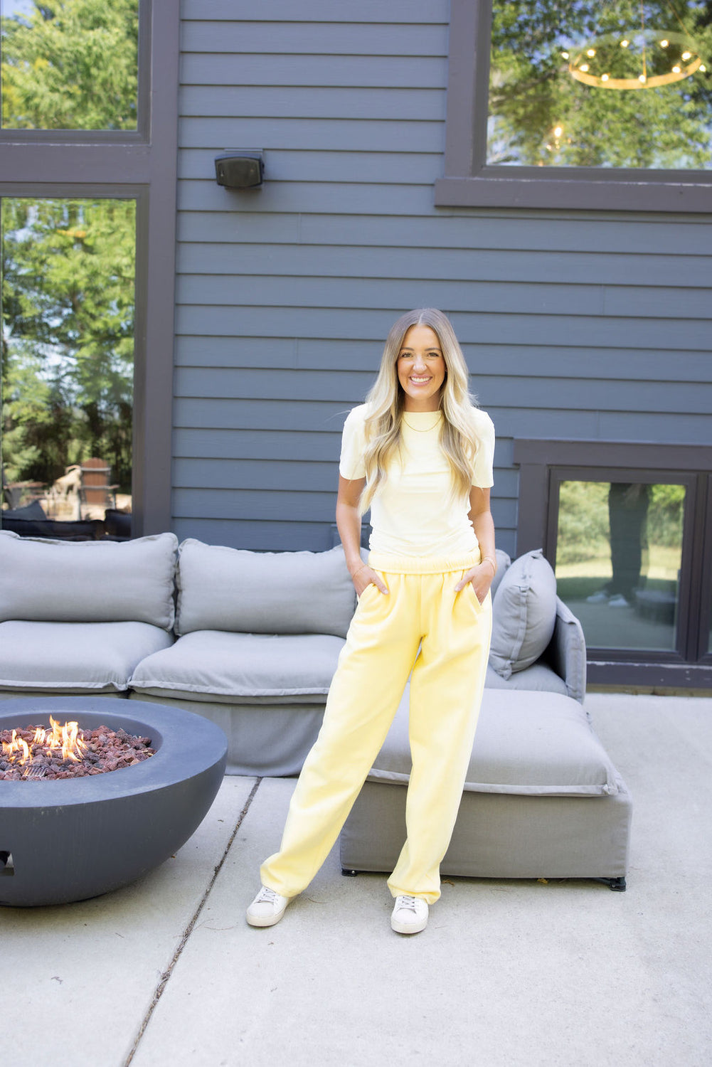 Throw on Wide Leg Sweatpants by Lily & Lottie