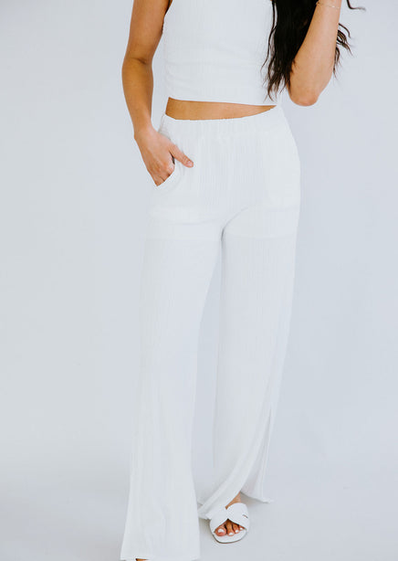 Camille Ribbed Flare Capri Pants *Final Sale*