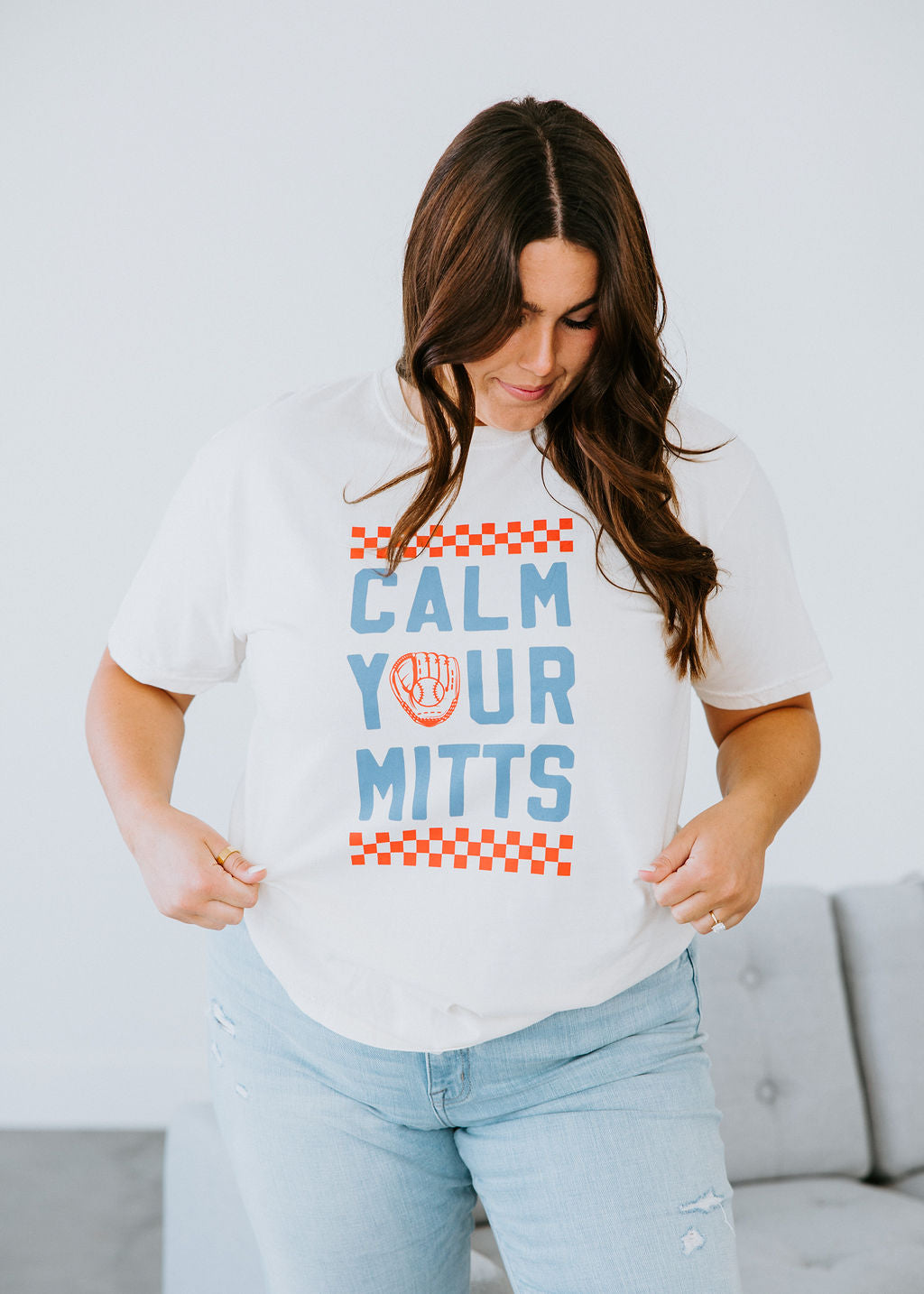 Curvy Calm Your Mitts Graphic Tee