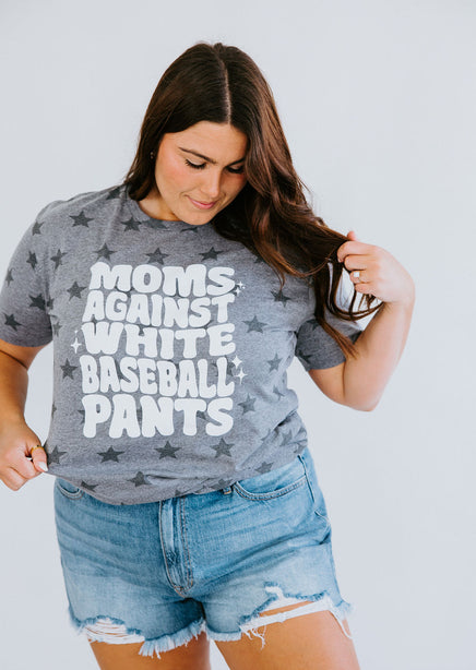 Curvy Moms Against White Pants Tee