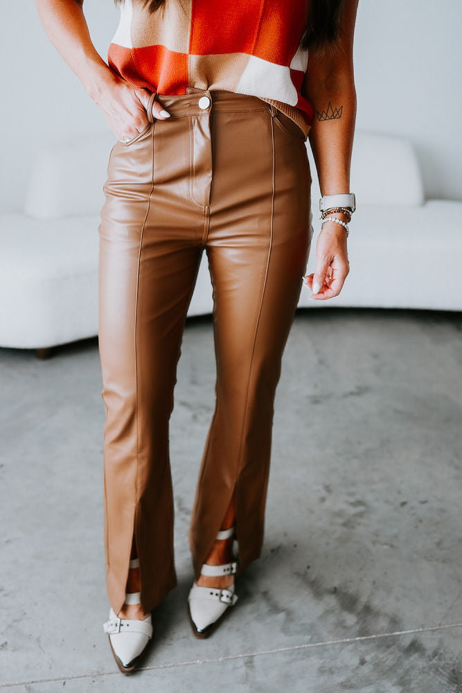 image of Reina Faux Leather Pants