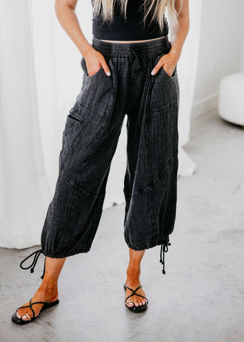 Bethany Crinkle Baggy Pants