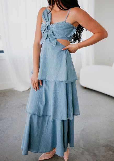 Cyrus Denim Ruffle Dress Cyrus Denim Ruffle Dress