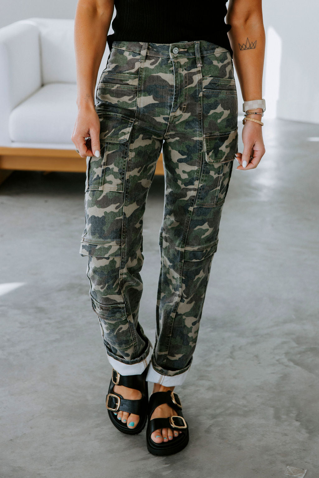 image of Tracey Hidden Camo Cargo Jean