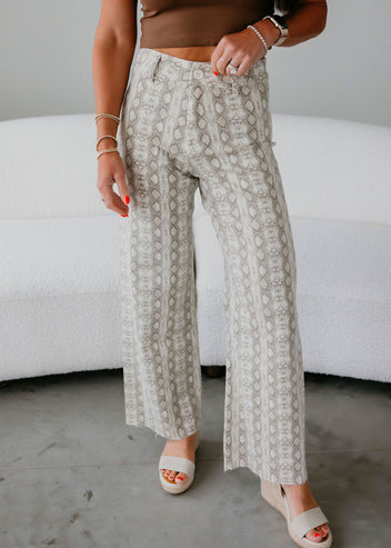 Crishell Snake Print Pants