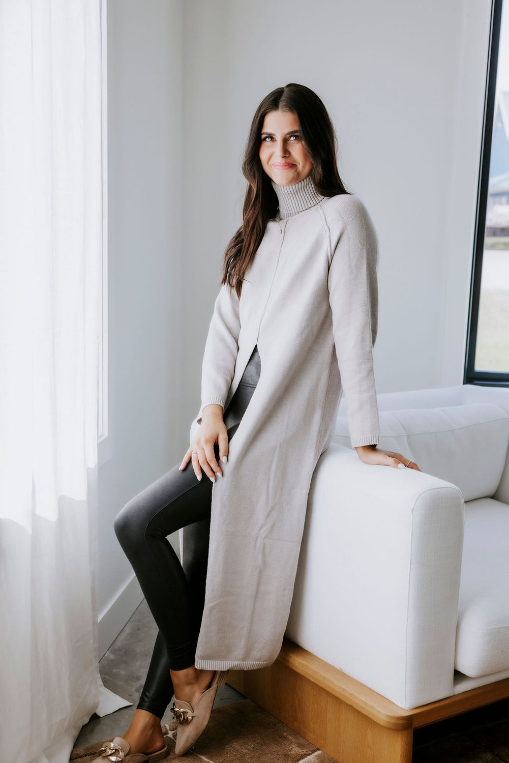 Lizbeth High Slit Sweater