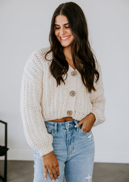 Teddie Chunky Knit Cardigan product view