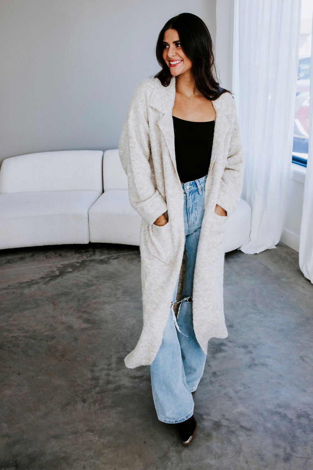 Robbie Longline Knit Cardigan