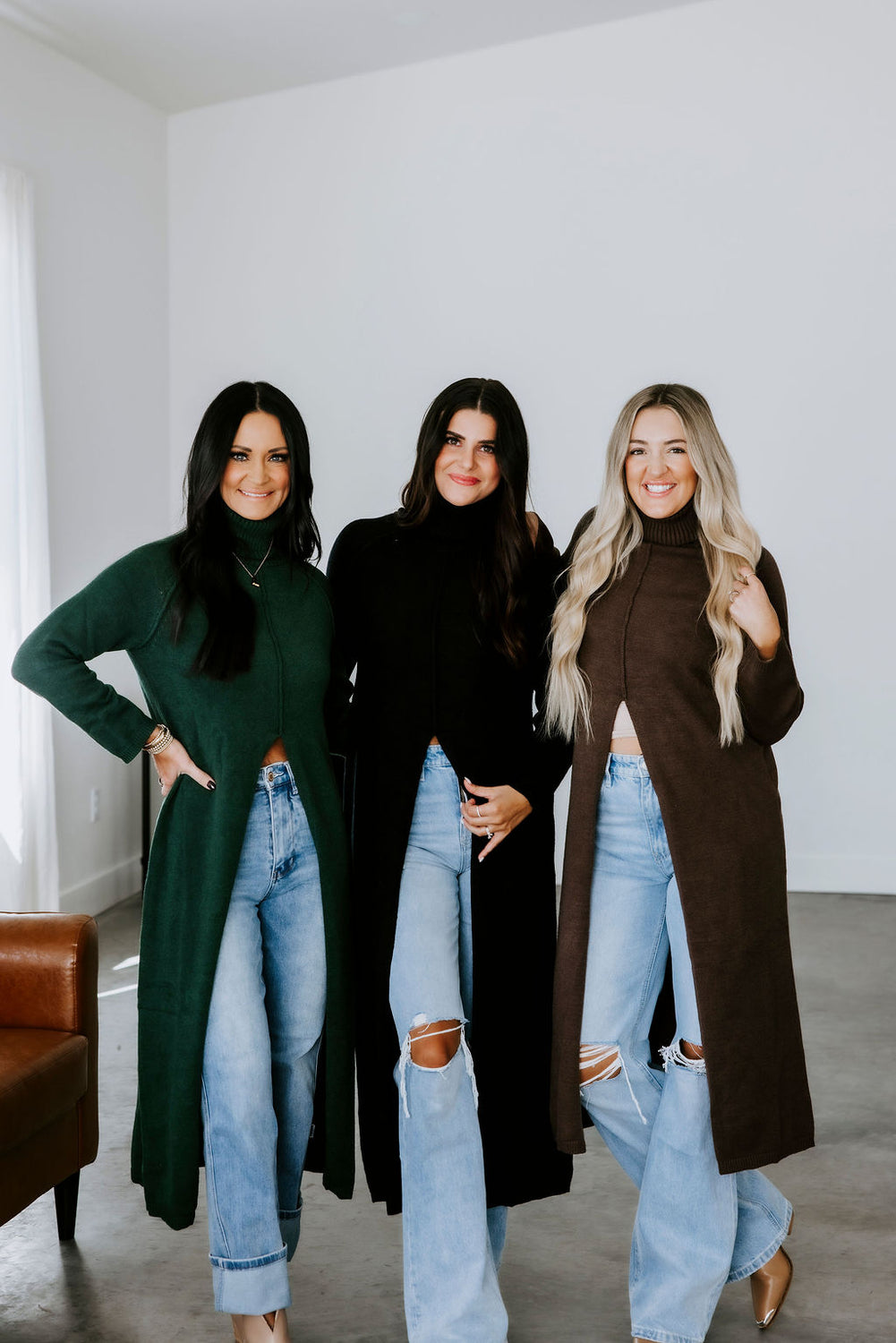 Lizbeth High Slit Sweater