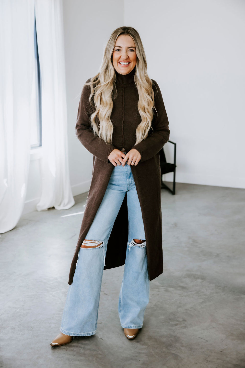 Lizbeth High Slit Sweater