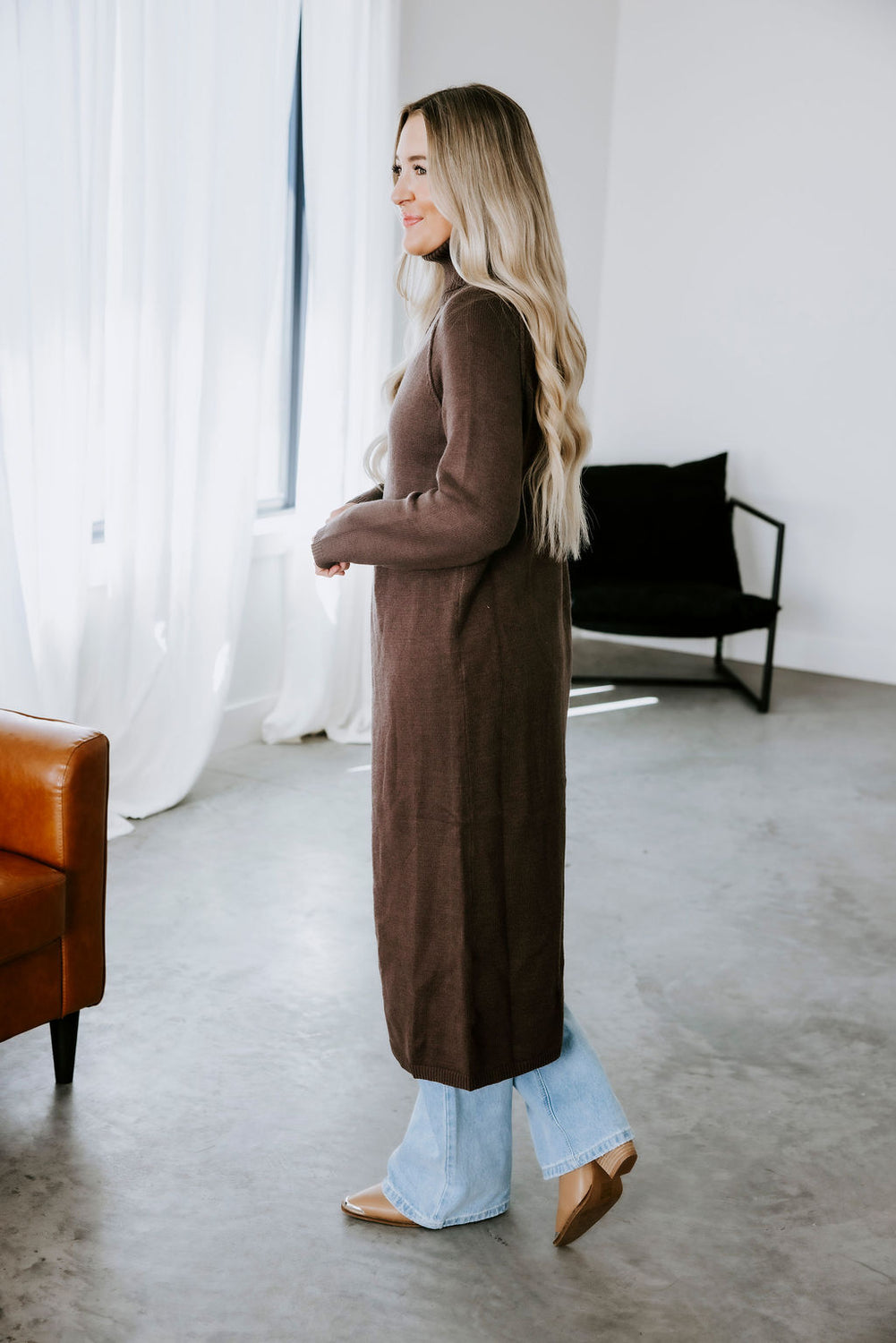 Lizbeth High Slit Sweater