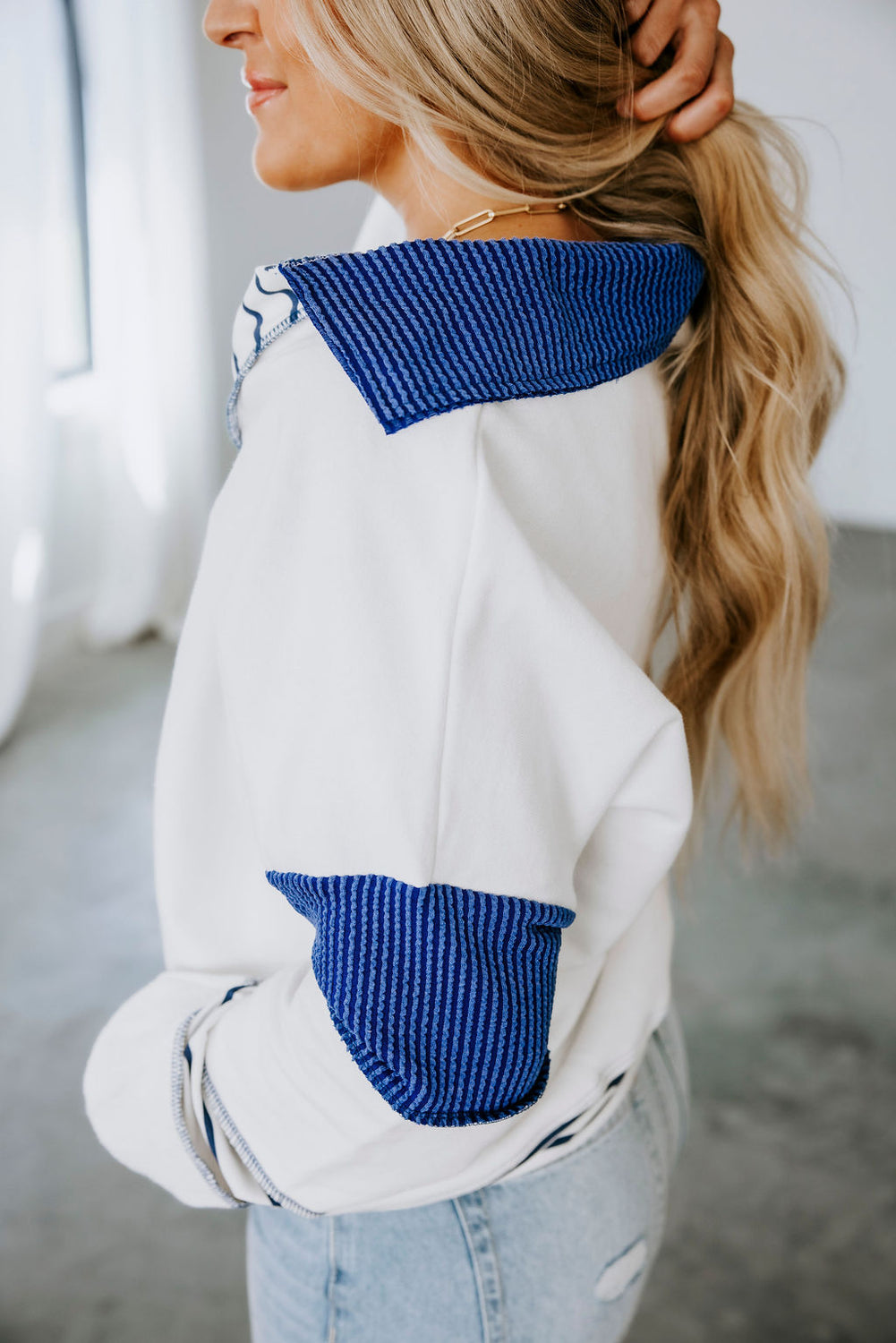Bryar Contrast Stripe Pullover